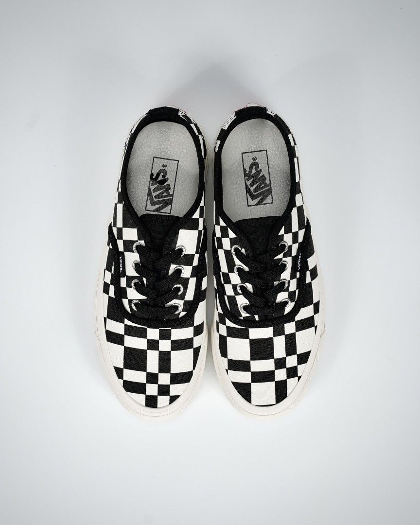 Woven check vans discount