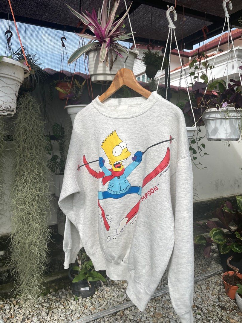 Vintage Bart Simpson Sweater Cartoon The Simpsons Men s Fashion