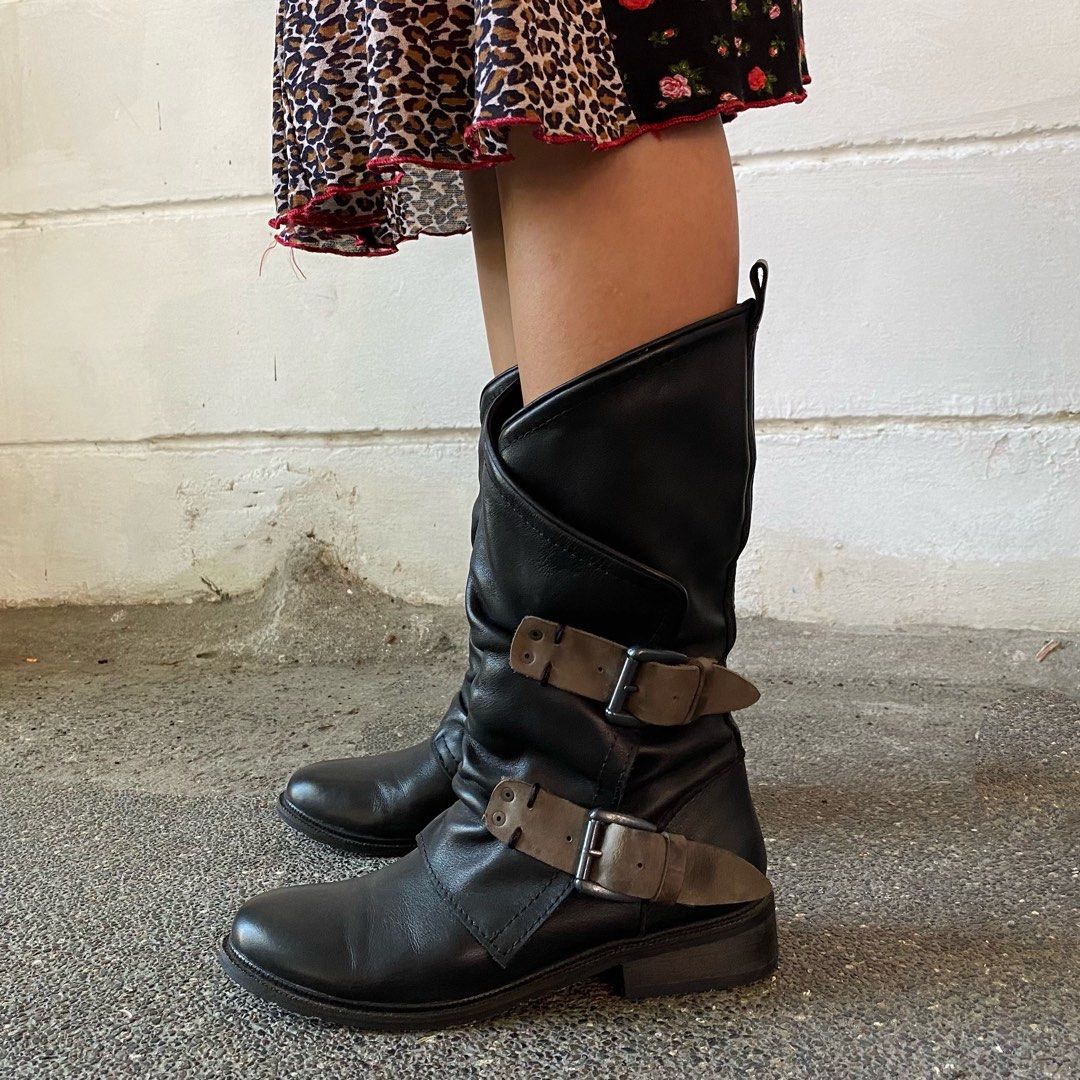 Vintage sales buckle boots
