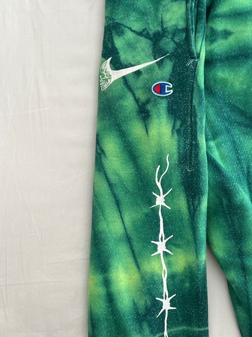 Green tie dye champion hot sale sweatpants