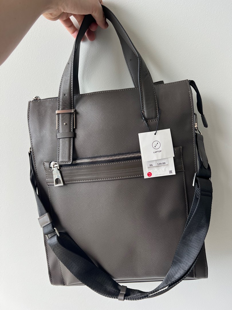 Zara Man 2 in 1 sling bag and backpack grey Laptop Bag for men