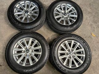 17” Mitsubishi strada stock mags multispoke 6Holes pcd 139 w/245-65-r17 Toyo tires thick