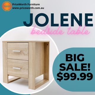 2 DRAWERS BEDSIDE TABLE - ON SALE!! BUY NOW!!!
