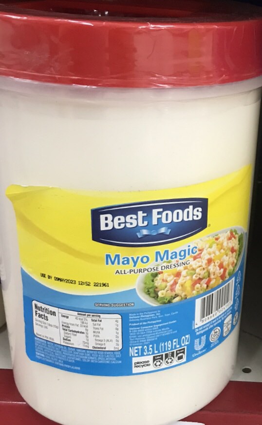 3.5L Best Foods Mayo Magic All Purpose Dressing Mayonnaise 119 fl oz