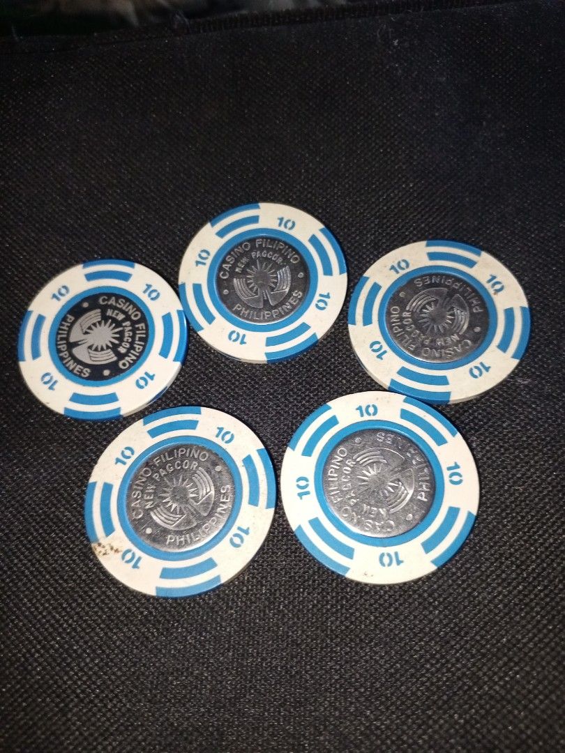 5 PCs set casino Filipino chips on Carousell