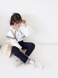 單件免運 🇯🇵 Moi tytto 大翻領滾邊襯衫 日牌正品