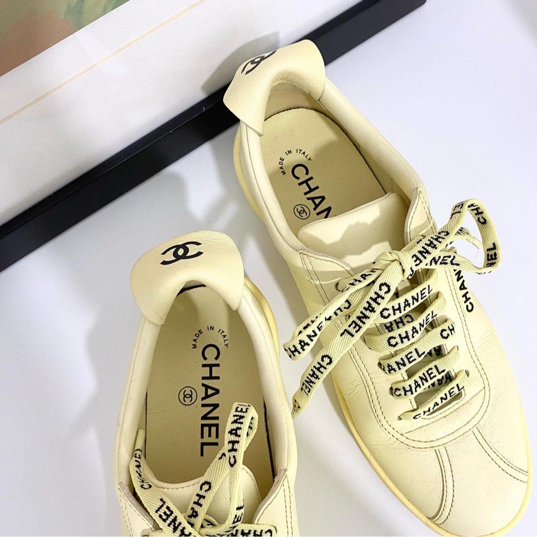 Yellow hotsell chanel sneakers