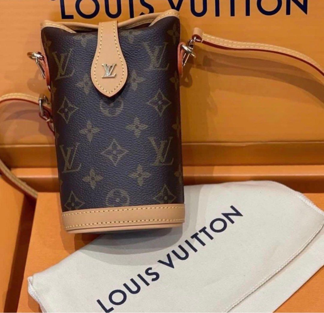 LOUIS VUITTON Fold Me Pouch Monogram Canvas Shoulder Bag Brown