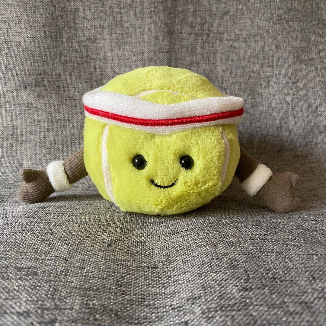 [現貨] JELLYCAT Amuseable Sports Tennis Ball 2023年最新運動系列 微笑網球公仔, 兒童＆孕婦用品