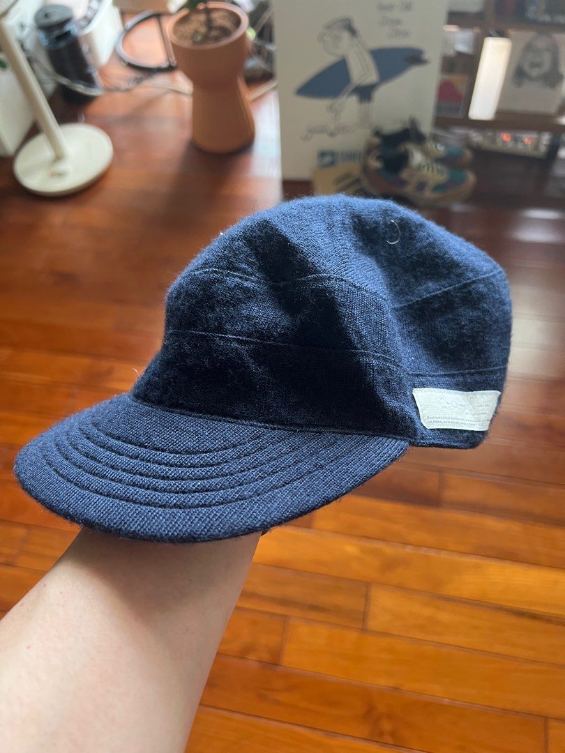 日本製 Undercover 藍色帽子 輕薄毛料 size:2