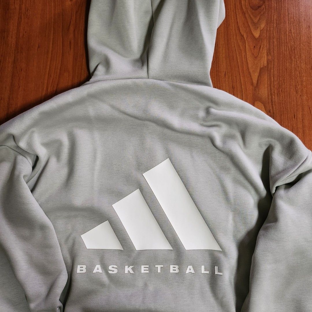 Adidas basketball hoodie size XS Metal grey
