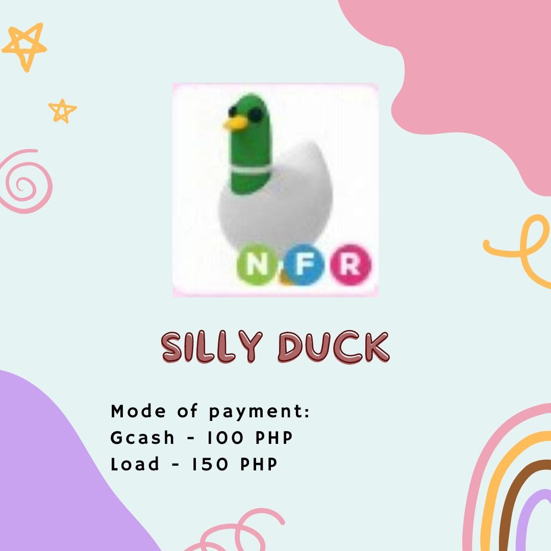 ADOPT ME NFR SILLY DUCK (NEON FLY RIDE) Video Gaming, Video
