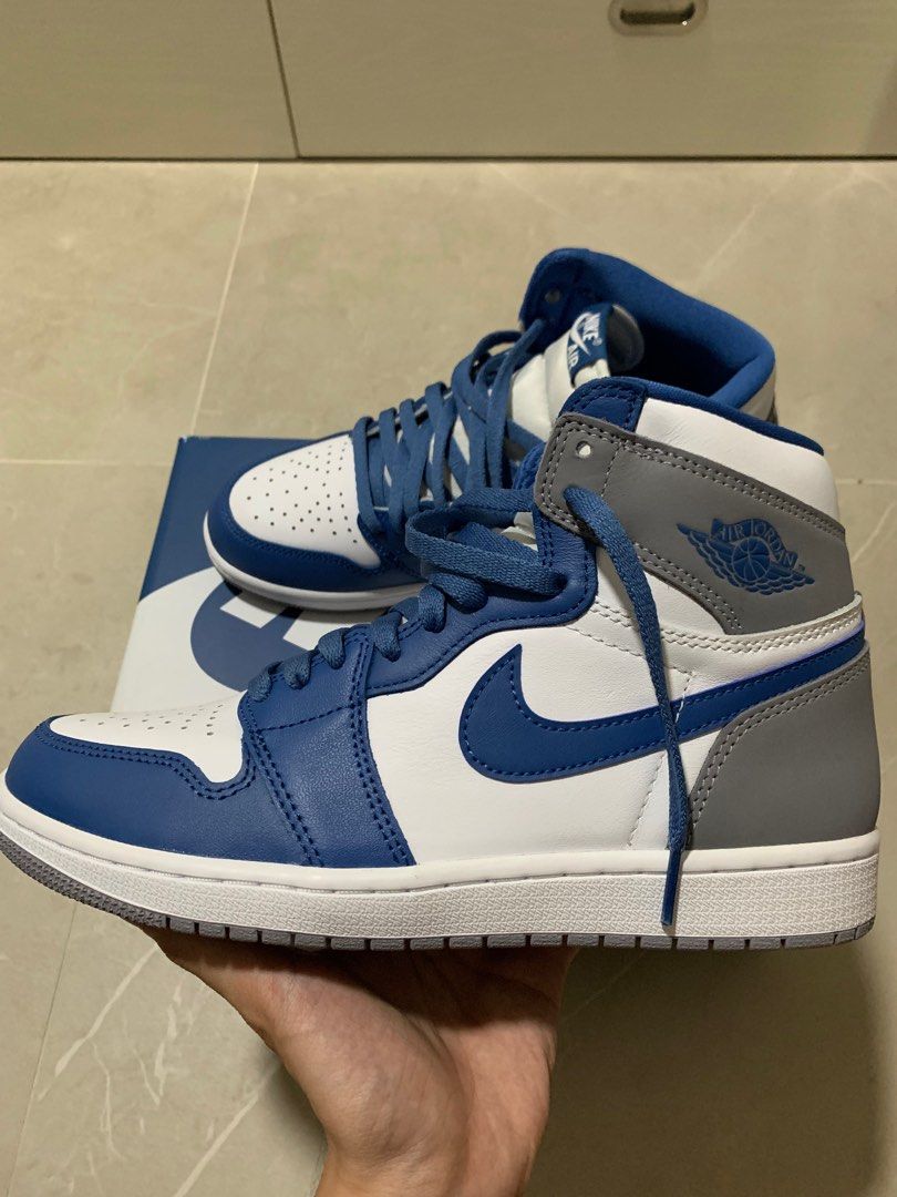 Nike Air Jordan 1 High True Blue Men s Fashion Footwear