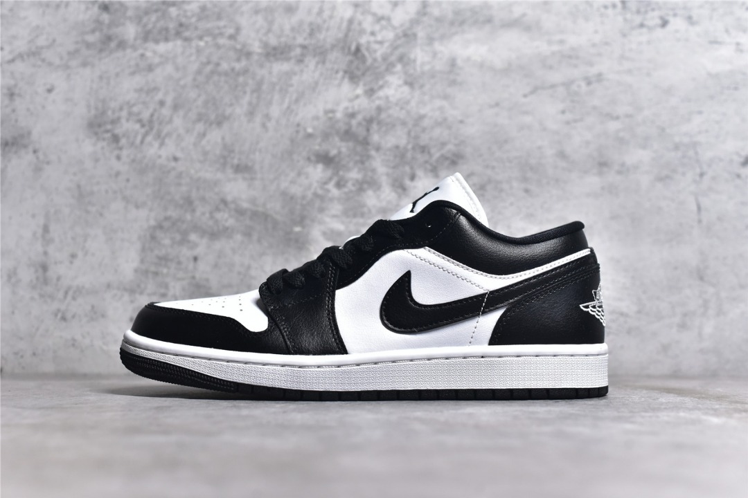 Jordan 1 low black and white hot sale
