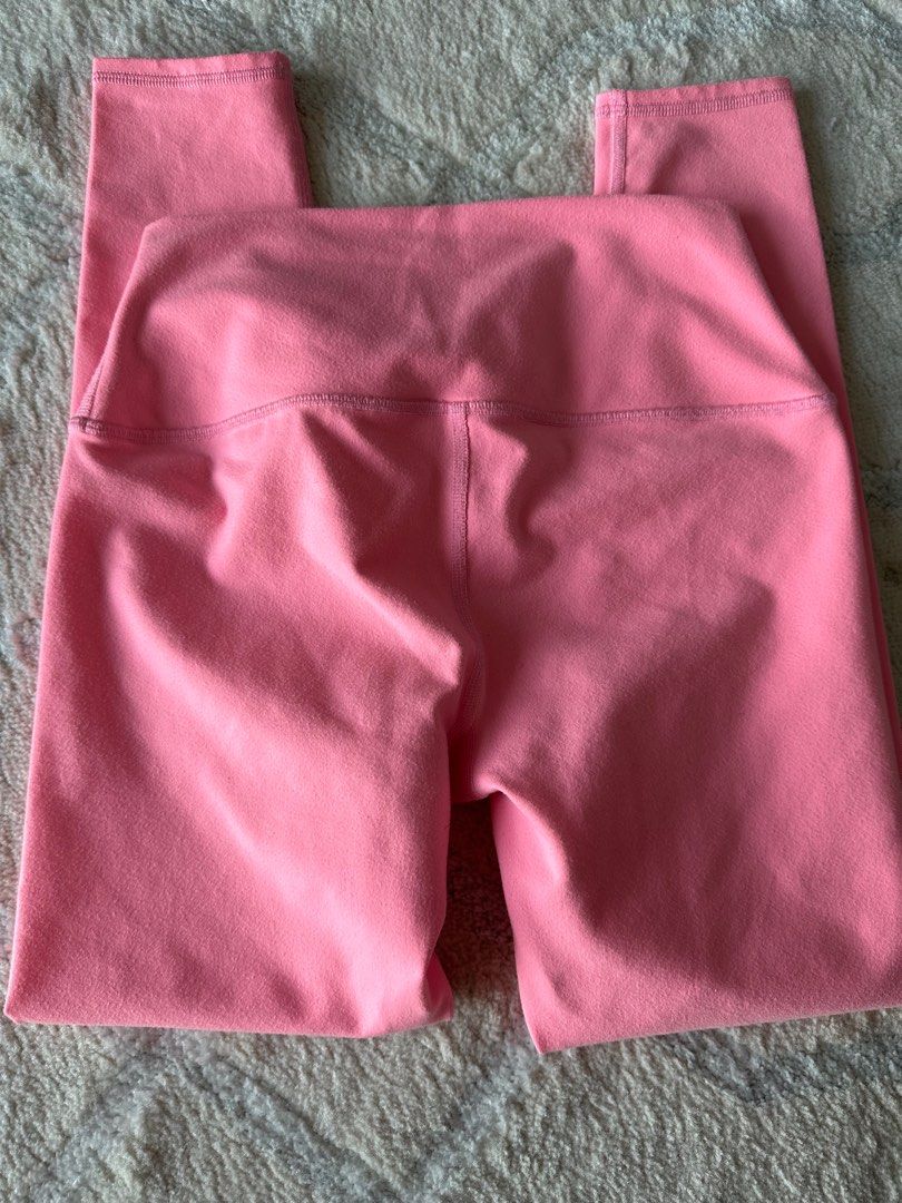 ALO Womens 7/8 High Waist Airbrush Leggings Macaron Pink Size Medium - 