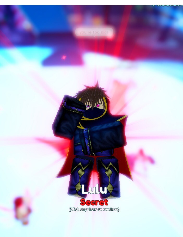 Lulu / Lelouch Roblox Anime Adventures, Video Gaming, Video Games, Others  on Carousell