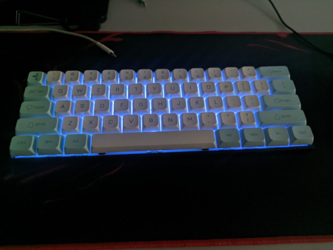 Anne Pro 2 (Gateron Brown) + Ice Mint XDA + Black Pudding Keycaps, Computers & Tech, Parts