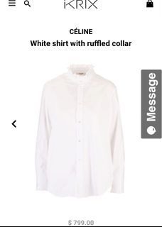 Authentic CELINE Ruffle Buttondown
