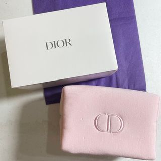 AUTHENTIC Dior baby pink soft velvet makeup trousse pouch bag travel organizer