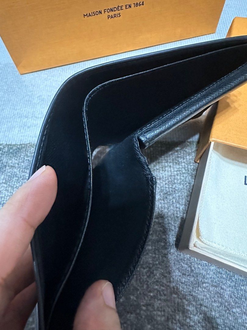 Louis Vuitton EPI Mens Folding Wallets, Black