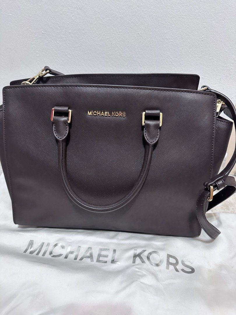 michael kors purse dark brown