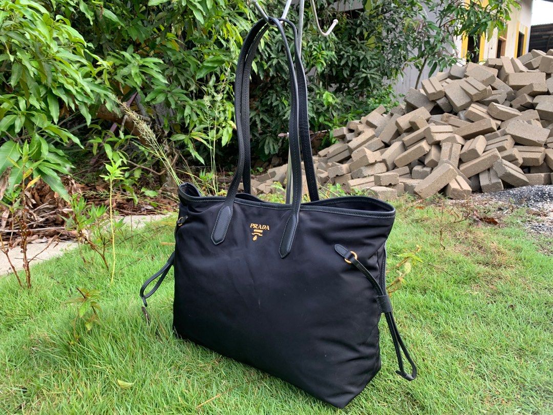Authentic Prada Tessuto Saffiano Shopping Tote Bag