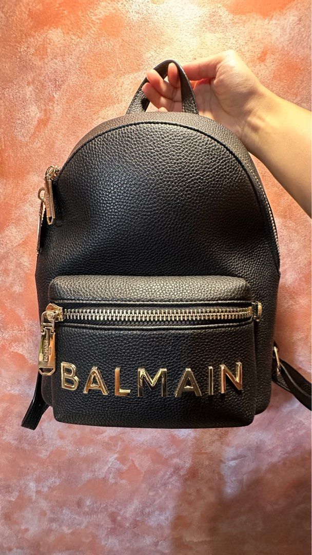Balmain discount leather backpack