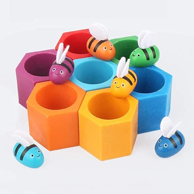 Bee Beehives Colour Sorting Children Counting Fine Motor Educational ...