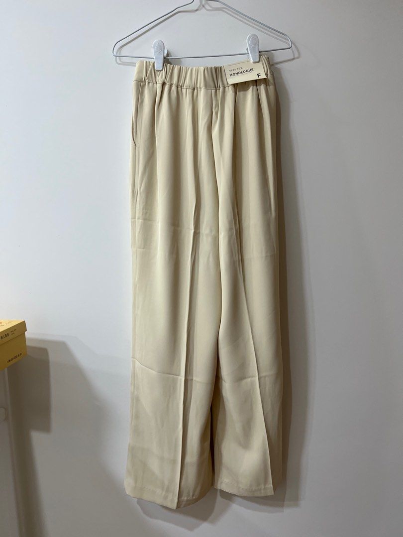 Beige Pants, Women's Fashion, Bottoms, Other Bottoms on Carousell