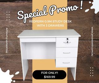 BIG SALE!! STUDY DESK with DRAWERS - ORDER NOW!!!