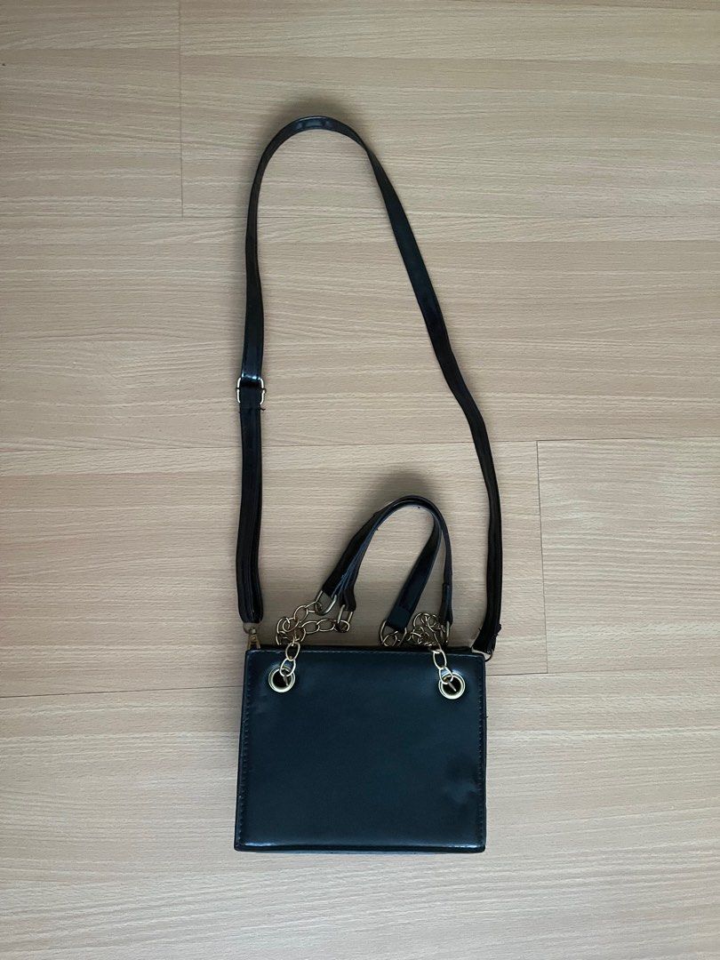 Black Crossshoulder Bag, Women's Fashion, Bags & Wallets, Crossbody