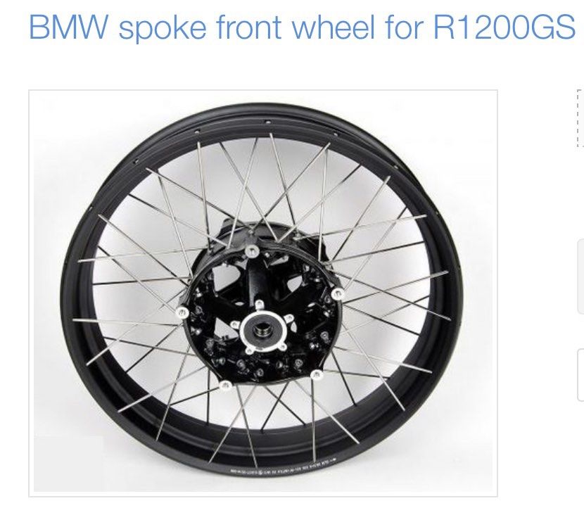 BMW GS Spoke Wheel Black, Motorcycles, Motorcycle Accessories on Carousell