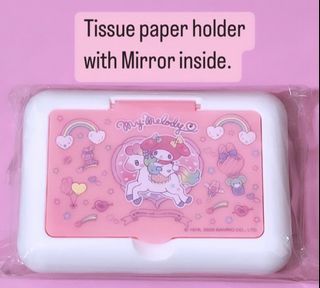 BN Sanrio My Melody Can Hold Tissue Paper Portable Mirror Case