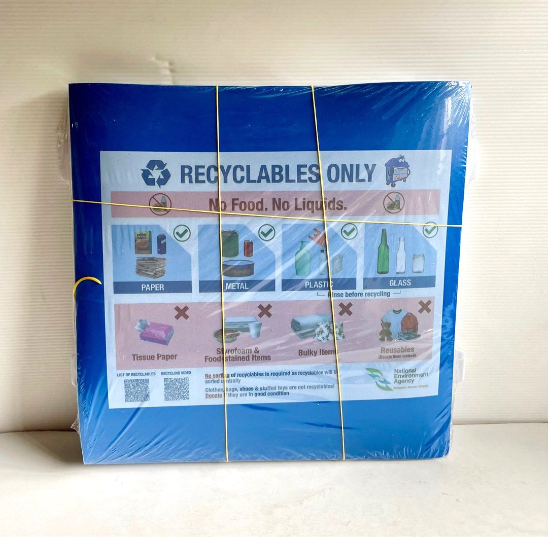 BNIP Foldable Bloobox Recycling Bin Blue Box Home Recycling Box