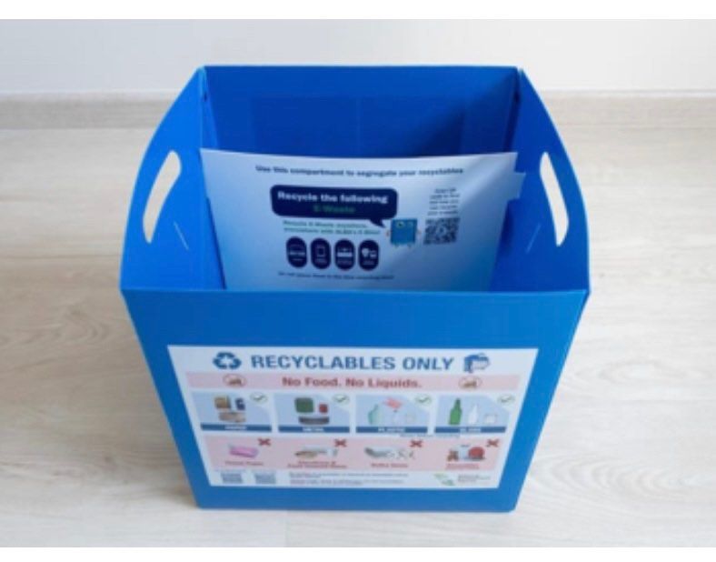 BNIP Foldable Bloobox Recycling Bin Blue Box Home Recycling Box