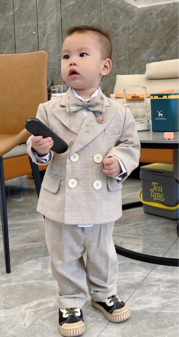 Boy Wedding Suit Ring Bearer Outfit Babies Kids Babies Kids