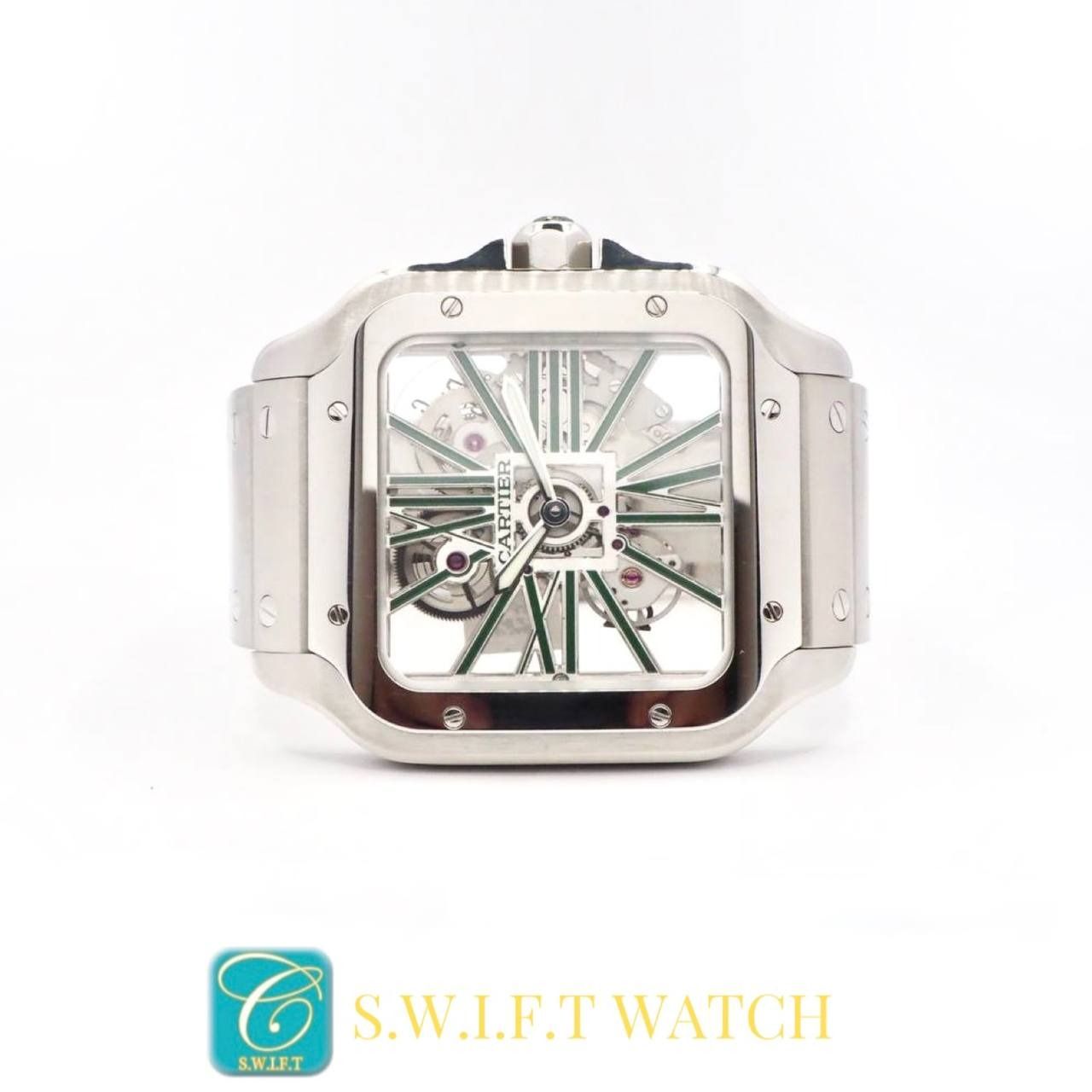 Brand New Apr 2023 Cartier Santos de Cartier WHSA0028 Skeleton