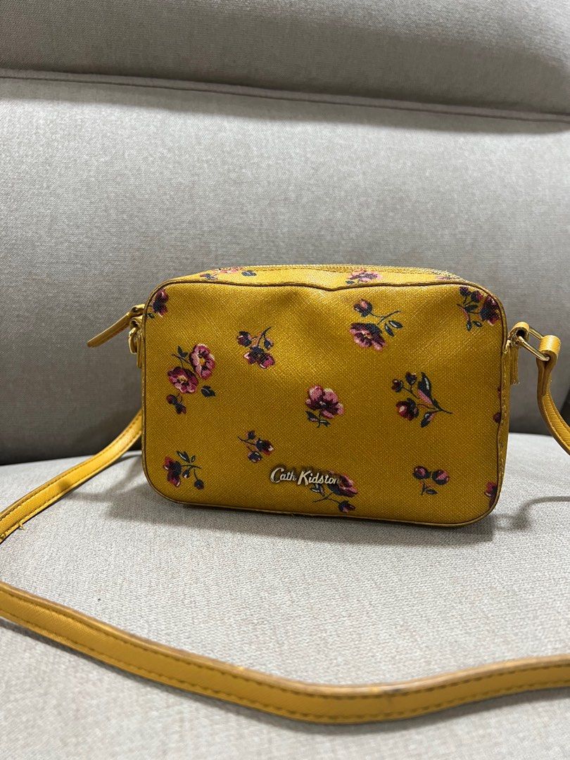 Cath kidston yellow leather bag sales