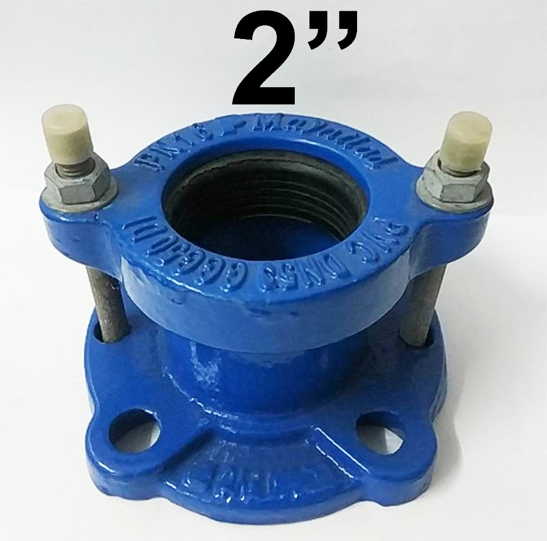 CI MECHANICAL FLANGE ADAPTOR 2" BLUE COLOR FOR WATER DISTRICT CAST IRON