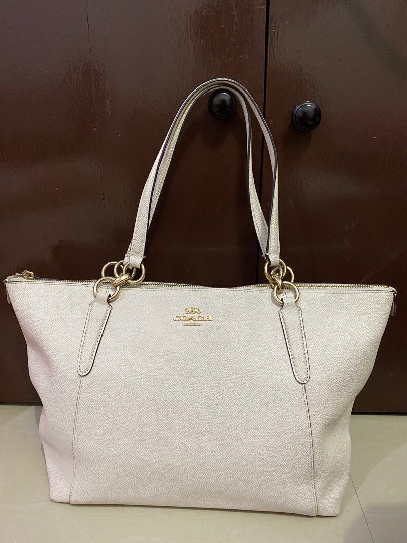 Coach ava store tote white