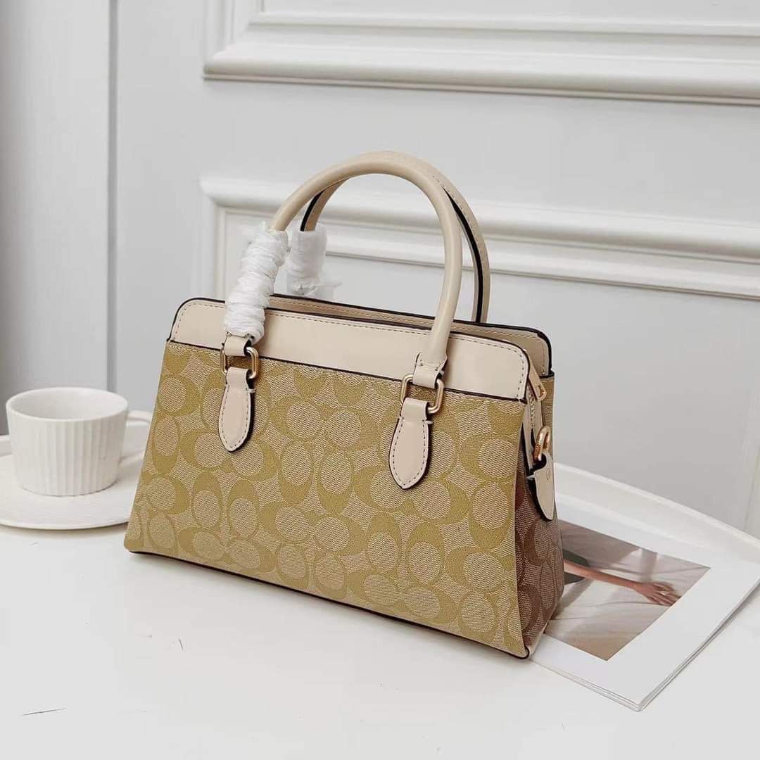 Coach Mini Darcie (Category: Luxury Bags & Wallets) located in Rizal. Submitted by LuxbyMarifrance (Listing ID 1235005278, Image 3). Description: 🏷️ 3,000 only + SF 💼 Coach Mini Darcie Carryall in Signature Canvas 📏 10 1/4” (L) x 6 3/4” (H) x 4 1/4” (W) 📌 with dust bag and paper bag ✨All trademarks, logos and brand names are reserved and property of the original brand owners. #coachph #authenticqualitybagsph #authenticqualitybags #lowestprice
