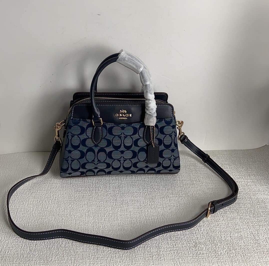 Coach Mini Darcie in Signature Chambray (Category: Luxury Bags & Wallets) located in Rizal. Submitted by LuxbyMarifrance (Listing ID 1235005626, Image 2). Description: 🏷️ 3,000 only + SF 💼 Coach Mini Darcie Carryall In Signature Chambray 📏 10 1/4” (L) x 6 3/4” (H) x 4 1/4” (W) 📌 with dust bag and paper bag ✨All trademarks, logos and brand names are reserved and property of the original brand owners. #coachph #authenticqualitybagsph #authentic