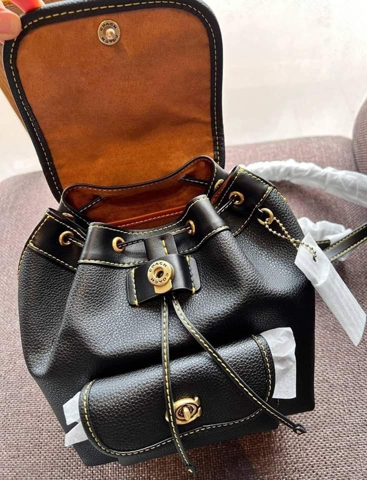 Coach Mini Riya Backpack in Black on Carousell