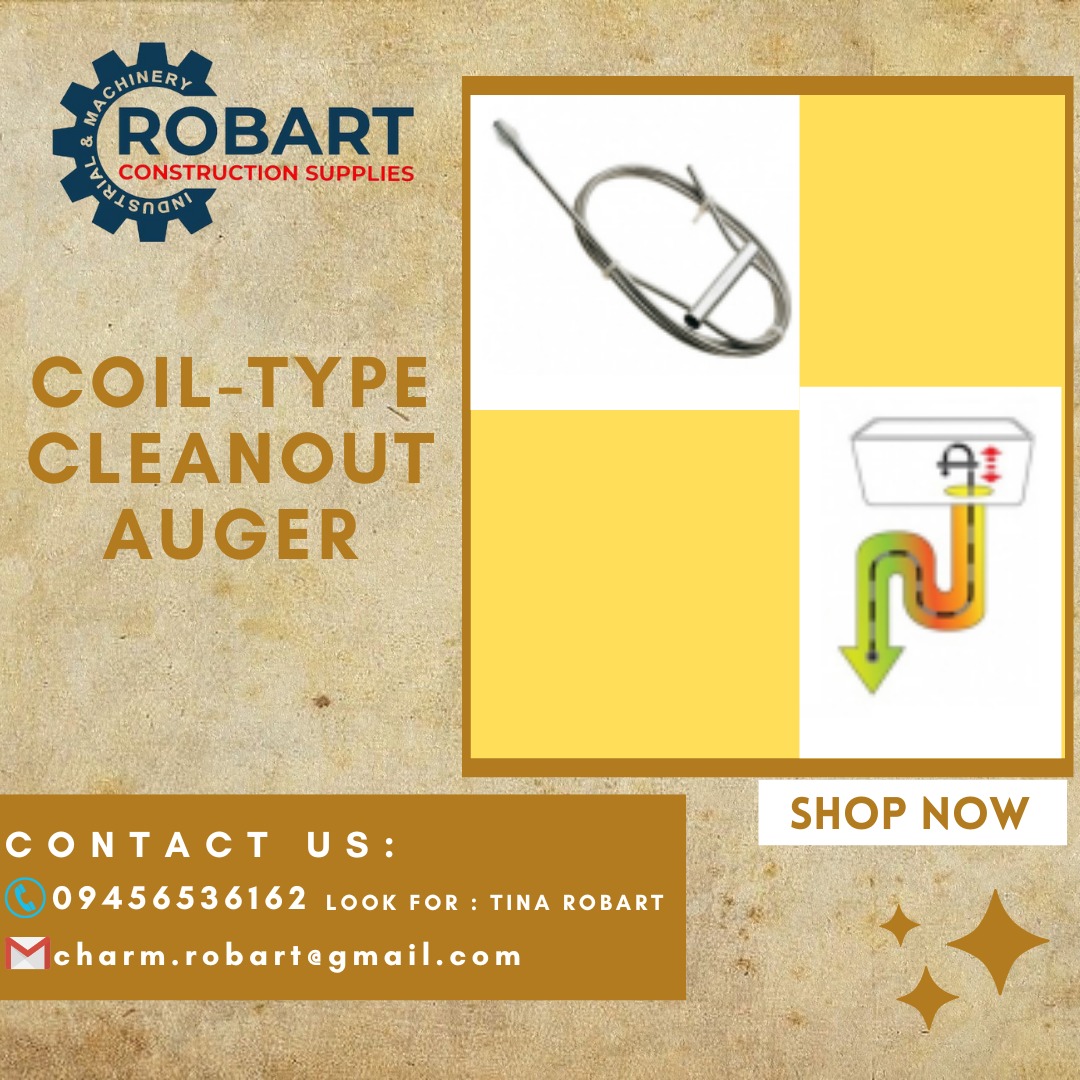 COIL-TYPE CLEANOUT AUGER, Commercial & Industrial, Construction Tools ...