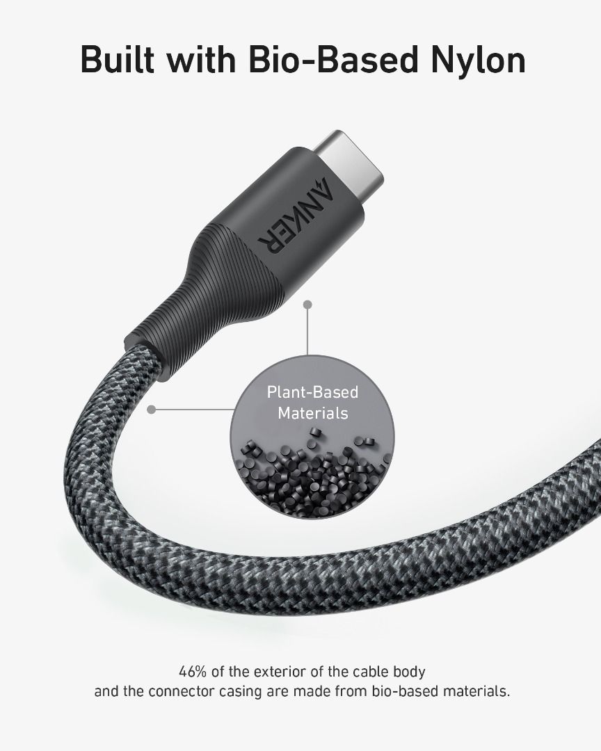 Anker 543 USB-C to USB-C Cable (Bio-Braided) - Anker US