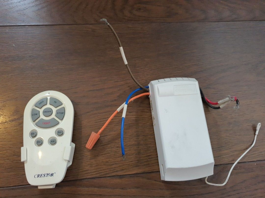 Crestar fan remote control and receiver set, Furniture & Home Living