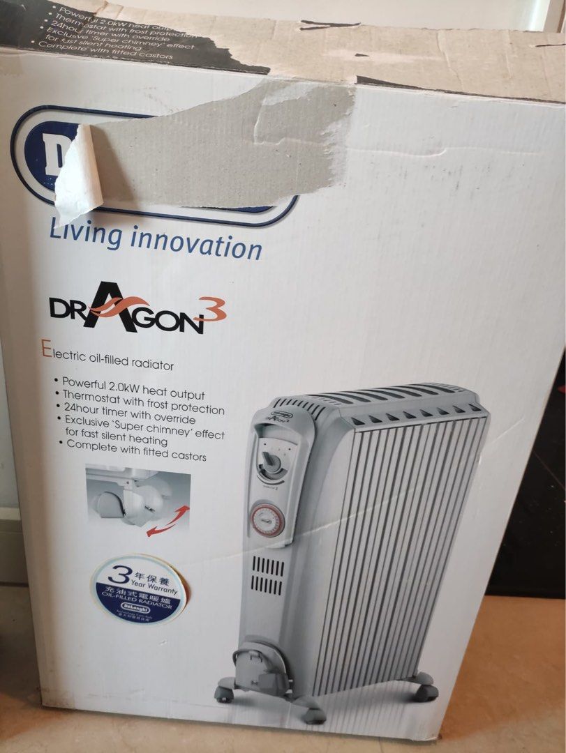 Delonghi Dragon 3 oil heater / radiator, 家庭電器, 冷氣機及暖風機 Carousell