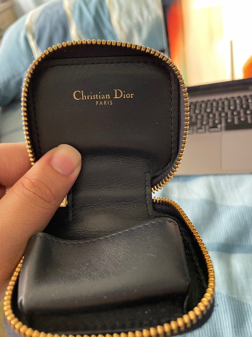 Christian Dior Airpod Case Oblique Canvas Blue 1326211