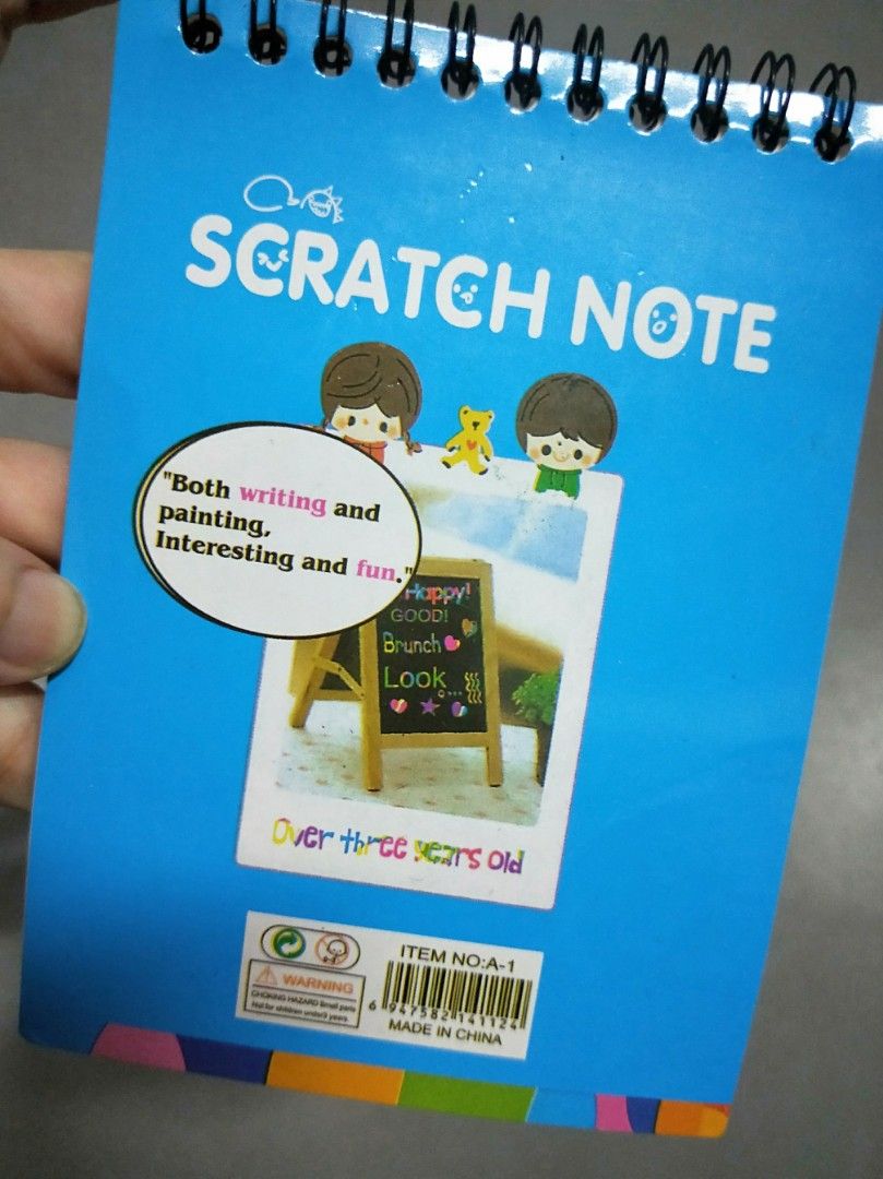 DIY Colourful Scratch Notepad, Hobbies & Toys, Stationery & Craft