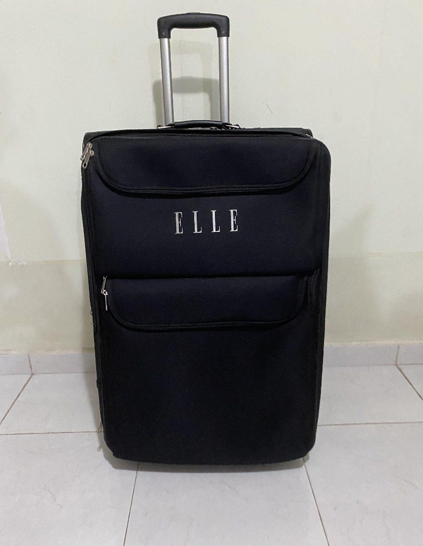 Elle Black Large Luggage, Hobbies & Toys, Travel, Luggage on Carousell
